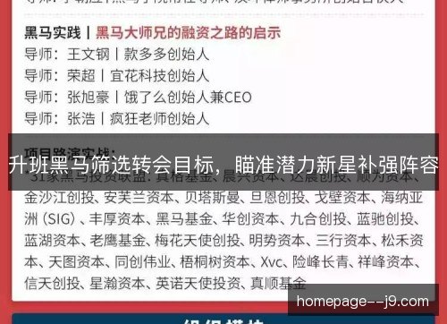 升班黑马筛选转会目标,瞄准潜力新星补强阵容 升班黑马筛选转会目标,瞄准潜力新星补强阵容